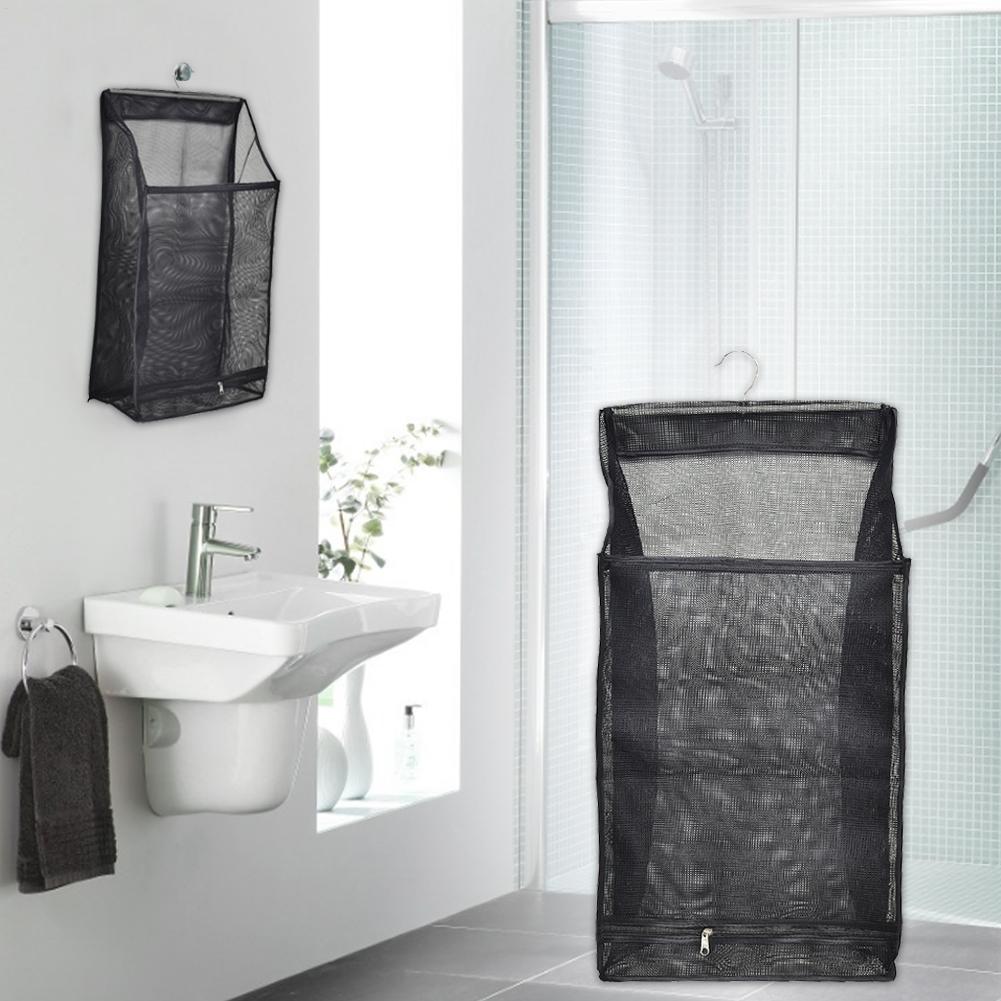

Mesh Laundry Hamper Foldable Hanging Clothes Storage Basket Portable Space Saving Storage Bag Clothes Organizer China Mainland
