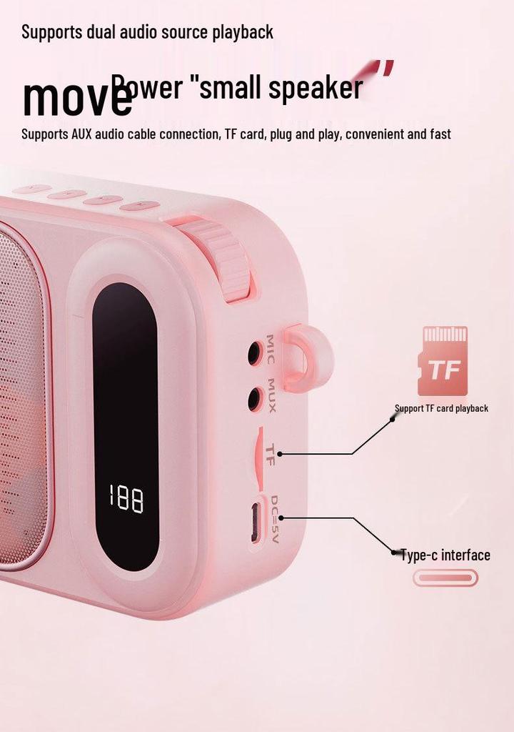 Little Bee Wireless Lavalier Microphone for Teachers and Tour Guides with High Volume Speaker