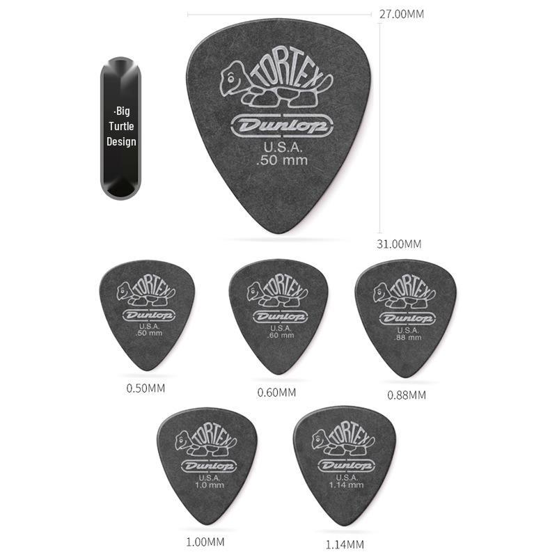 Dunlop Jazz3 Electric Guitar Pick - Genuine Small Turtle Jazz 3-Speed Bass Pick