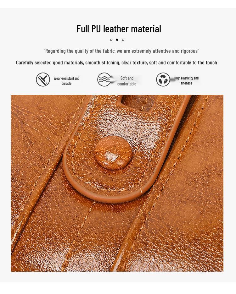 2025 RFID-Blocking Anti-Magnetic Women's Retro Oil Wax Leather Clutch/Long Wallet.