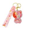 Creative Candy Bear Oil-Filled Keychain with Flowing Sand Pendant