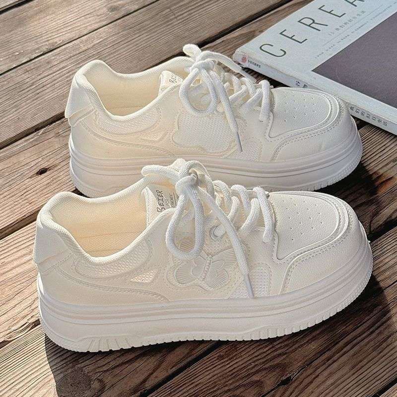 

Summer breathable mesh shoes children 2025 new summer little white shoes platform soles niche versatile casual sports board shoes 40