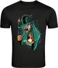 Dark Wizard with Fire Magic Graphic T-Shirt