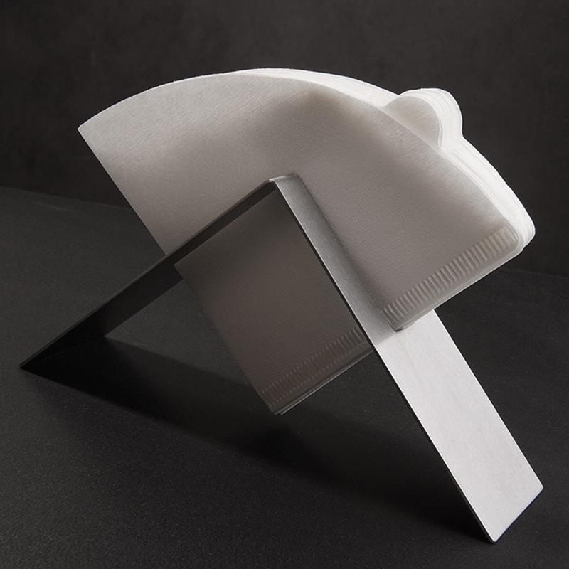 Kaffe pappersfilterhållare i rostfritt stål Kaffepåsar Organiser Förvaringsställ Hem Kök Kontor Café Organisationsmaterial