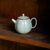 Teiera in Ceramica Cinese Blu Ru Fatta a Mano Pentola Aperta Xishi Bollitore Retrò per la Preparazione del Tè con Infusore Cerimonia del Tè Kung Fu Caffè Ornamenti
