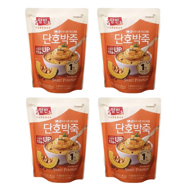Dongwon Yangban Sweet Pumpkin Porridge Pouch 420G X 4 Pcs