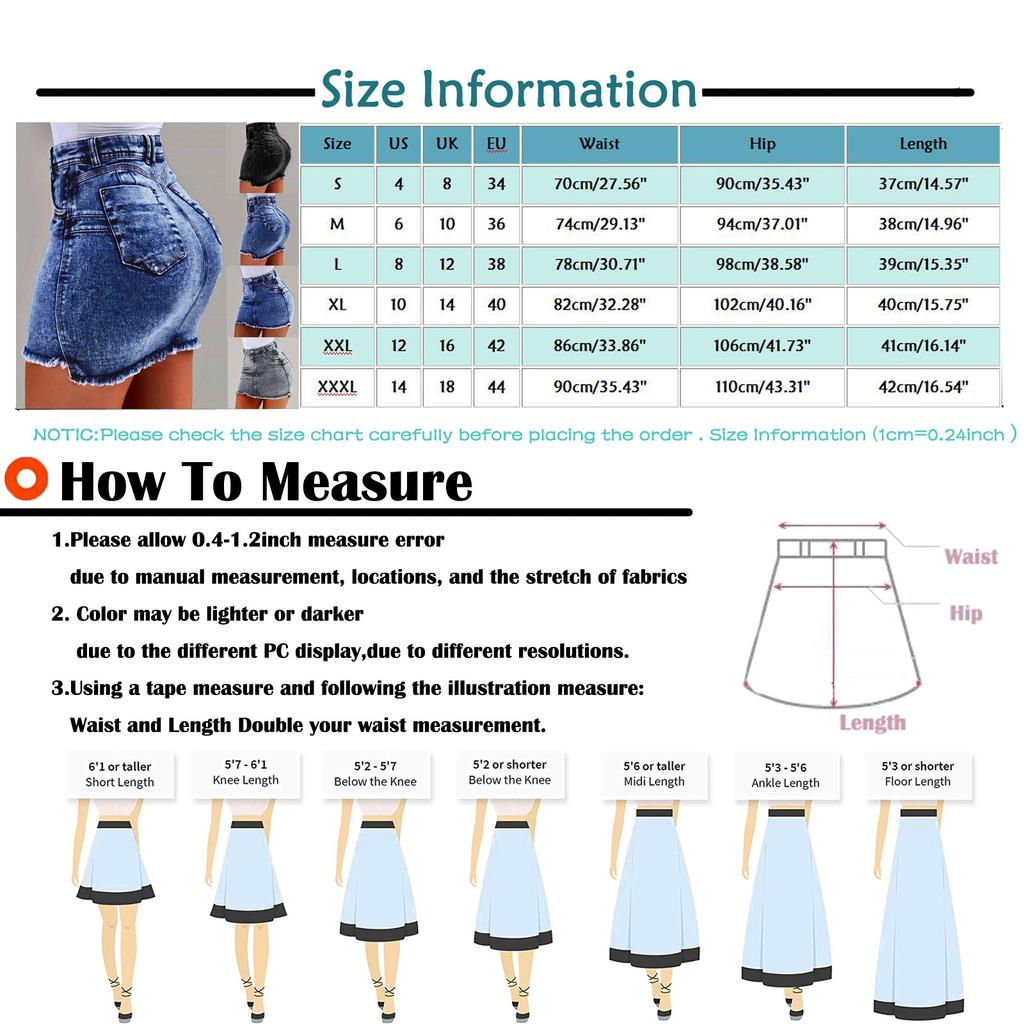 Women Fashion Summer Short Jeans Denim Female Pockets Wash Denim  Skirts