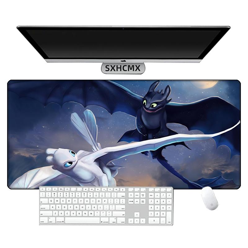 Anime Toothless Fury Dragon Mousepad HD Printing Computer Gamers Locking Edge Nonslip Mouse Pad XXL Keyboard PC Desk Pad