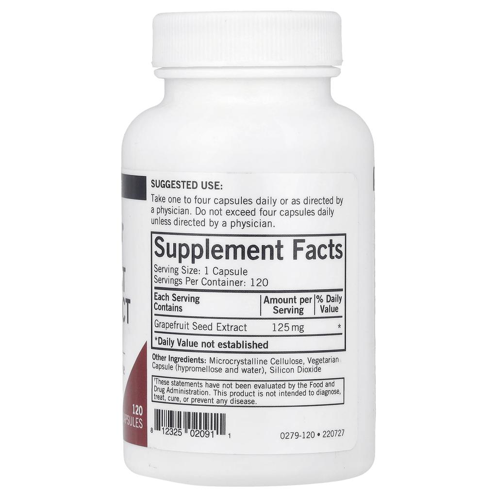 Grapefruit Seed Extract, 125 Mg, 120 Capsules