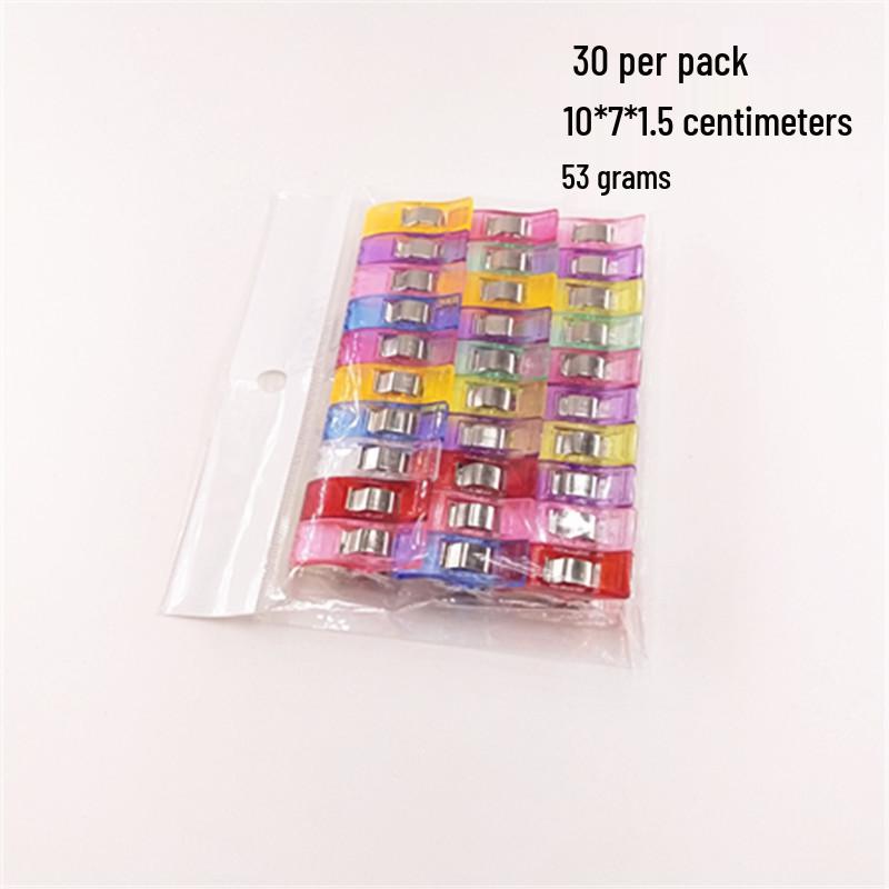 Set of 60 Red & White Edge Binding Clips for Sewing & Patchwork