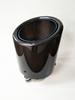 Car Universal 63-89mm Blue Burnt Steel End Carbon Fiber Exhaust Muffler Tip Pipe