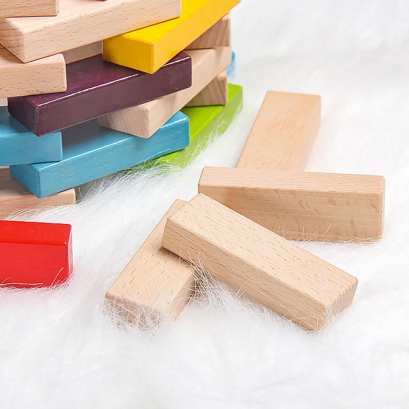 Wooden Stacking Blocks For Kids With Eco Friendly Water Based Paints For Developmental Play