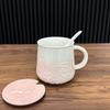 Rabbit Mug with Lid Spoon Cup for Men and Women Ceramic Drinking Water Cup Couple Cartoon High Value Large Capacity Coffee Cup
