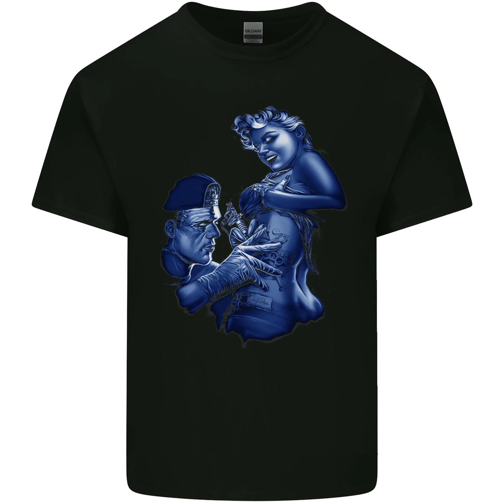 Frankenstein Tattooing Marilyn Halloween Kids T-Shirt Childrens 2XL