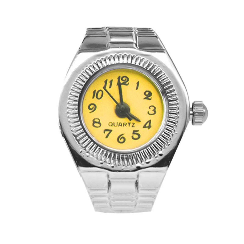 Montre Bague Rétro Terreuse Disco Quartz - Unisexe Adorable Design Diamants Entiers