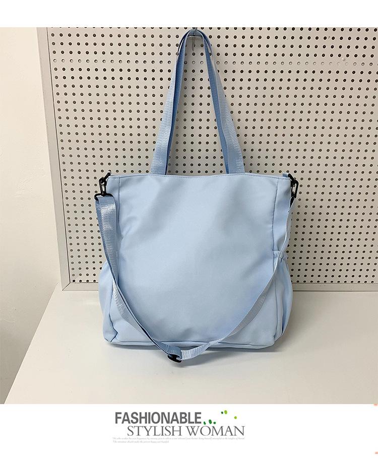 Korean Style Cute Women's One-Shoulder Plush Canvas Handbag
