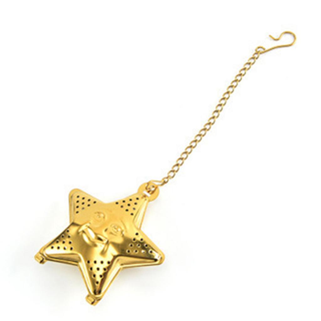 Star Shaped Tea Mesh Infuser,Stainless Steel Tea Infuser Teapot Tray Spice Tea Strainer Herbal Filter Teaware Accessories