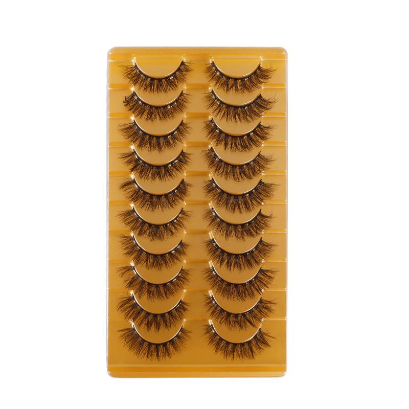 10 Pairs of 3D Fluffy Thick False Eyelashes - Natural Curling Style