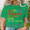 Autism Acceptance and The Neurodiversity Graphic Print Tshirt Short Sleeve ONeck Casual Top for Summer Spring Womens Clothing