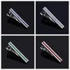 Classic Shiny Strip Zircon Tie Clip Cufflink Set Premium Alloy Fashion Retro for Groomsmen Anniversary Gifts