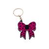 Creative Bow Shaped Keychain Bottle Opener Durable Metal Key Ring Practical Portable Design for Everyday Use and Easy Carrying
