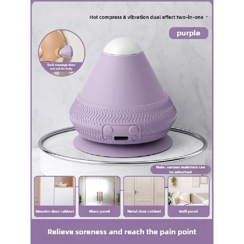 Silicone Massager Ball USB Rechargeable Vibrating Massage Ball Fitness Muscle Waist Back Relaxation Massager For Pain Relief