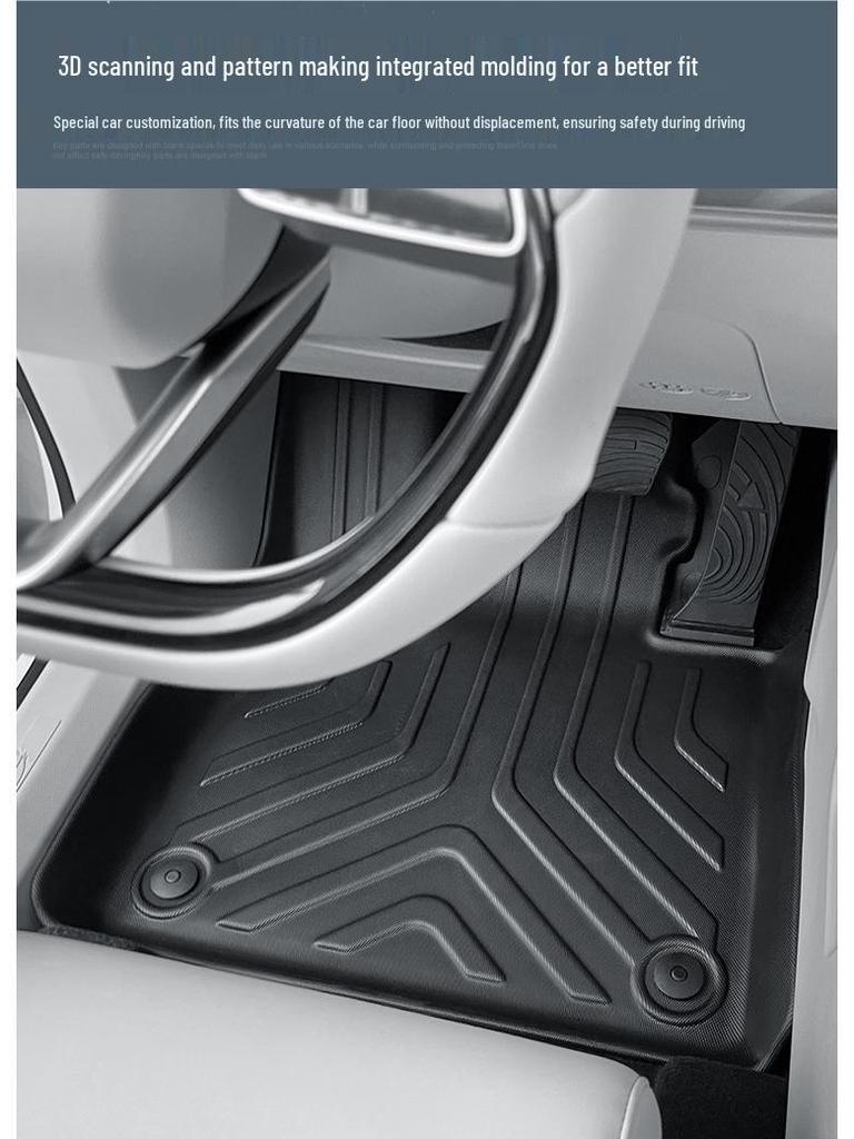 Custom All-TPE Floor Mats for 24 Nezha L Car Models, Including Trunk and Seat Backrest Mats.