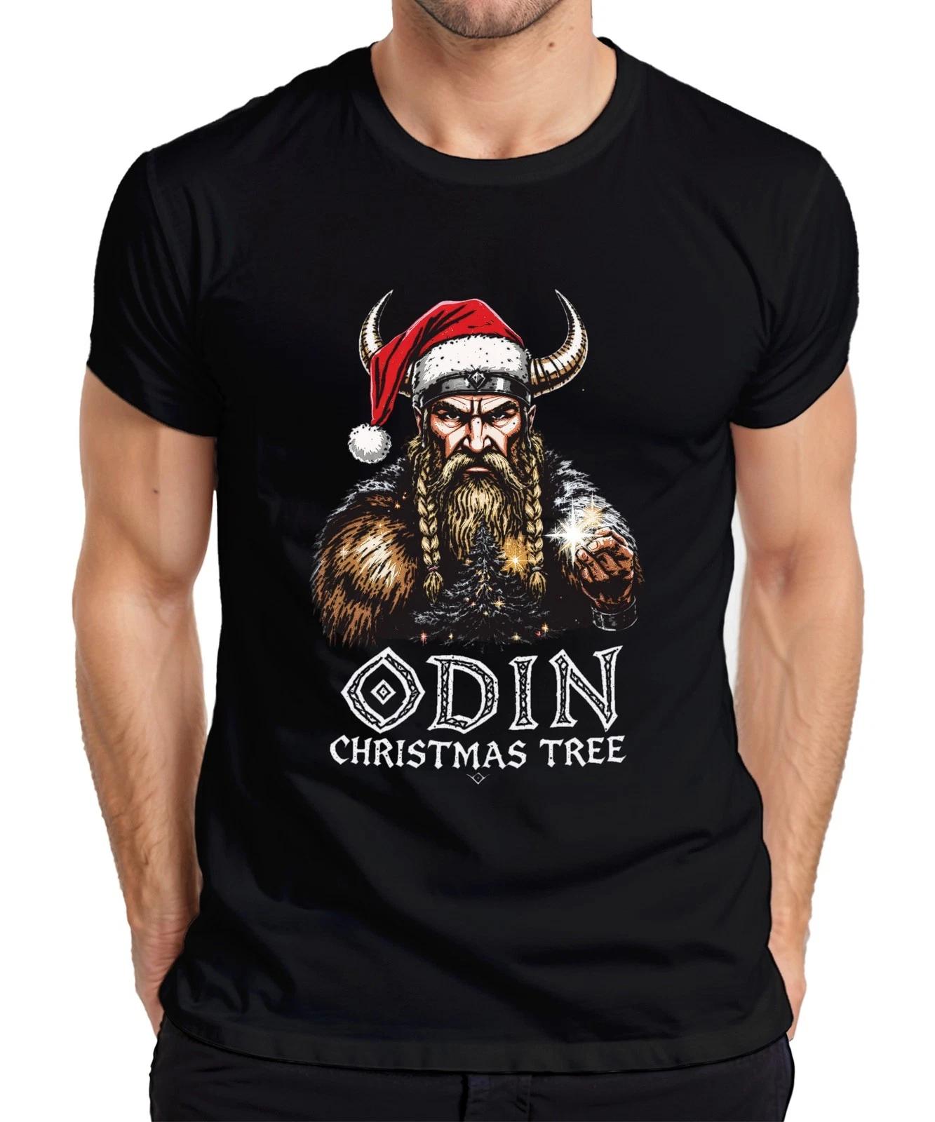 ODIN CHRISTMAS TREE Wikinger nordisch Weihnachten Geschenk Bart Herren T-Shirt XL