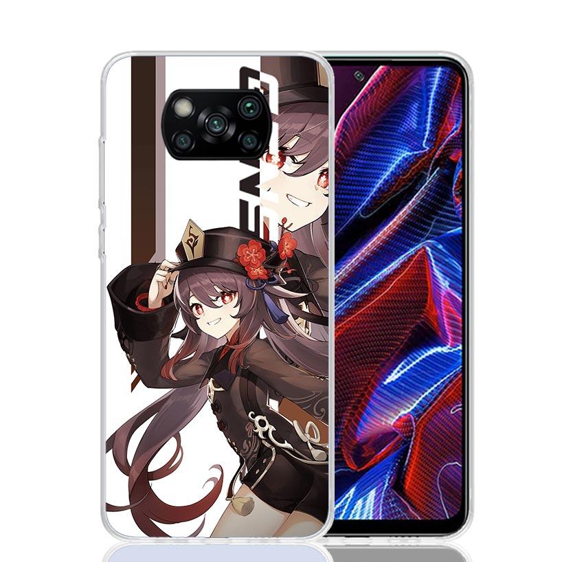 

Anime Genshin Impact Case Phone Cover for Xiaomi Redmi Note 10 9 9S 8 8T 7 5 Pro Mi 12T 11T 10T 9T 12 11 Lite A3 A2 Trend Fundas Xiaomi Mi 11i