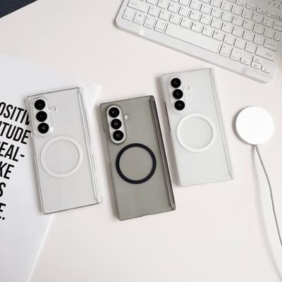 Slim Matte Transparent Magnetic Double Hinge Protection Back Case for Samsung Galaxy Z Fold8 Ultra 8 7 6 5 4 / W25 Magnetic Case