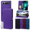 PU Leather Flip Wallet Phone Case for TECNO SPARK 40 5G,infinix HOT 60i 5G Litchi Texture Card Holder Kickstand Wrist Strap Protective Cover