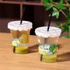 Disposable Milk Tea & Beverage Cups with Lids & Straws