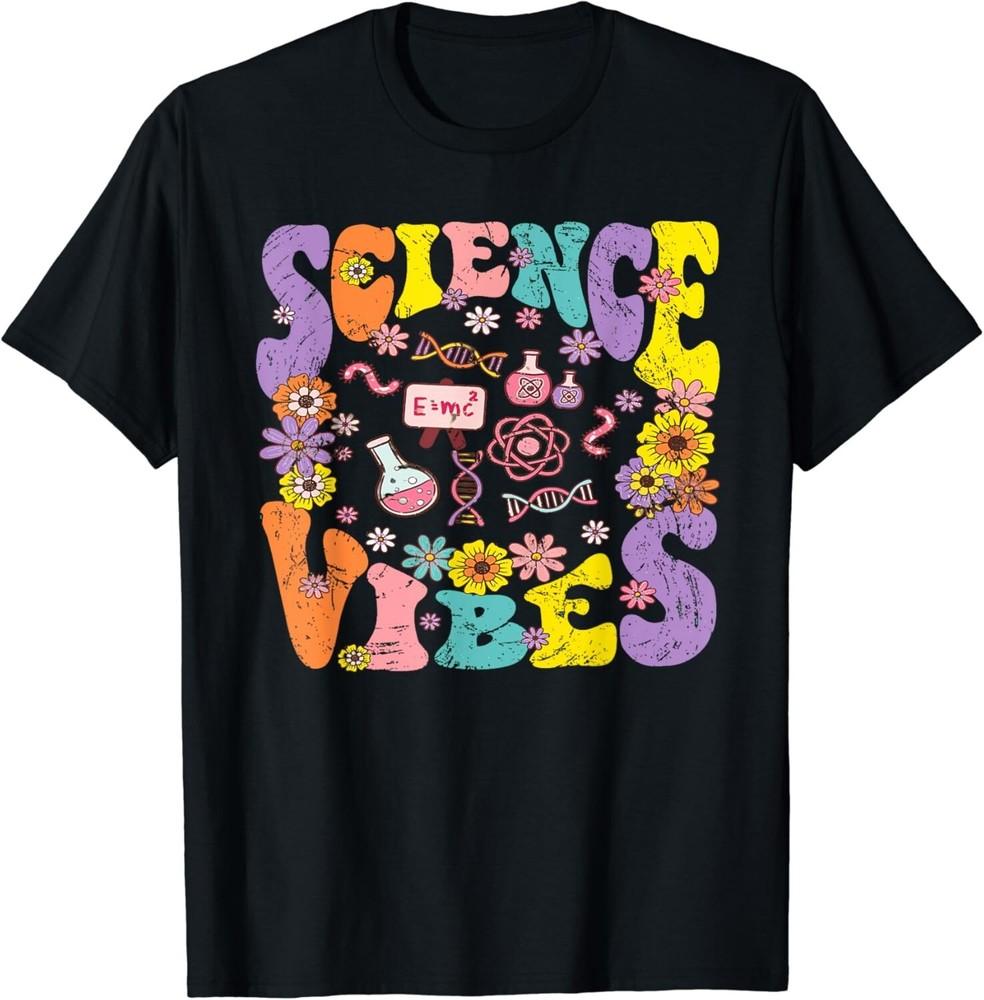 Science Vibes Retro 1st Day of Back To School Groovy Teacher Gift Unisex T-Shirt