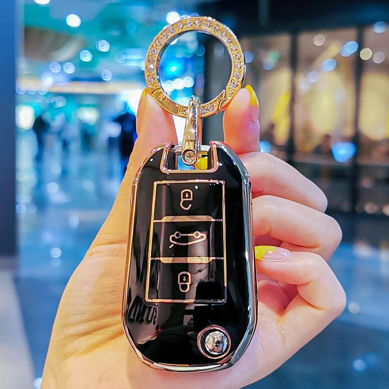 TPU Car Key Case Cover Protect Shell Bag For Peugeot 208 107 206 306 307 308 2008 3008 4008 5008 RCZ Citroen C1 C2 C3 C4 C5 C8