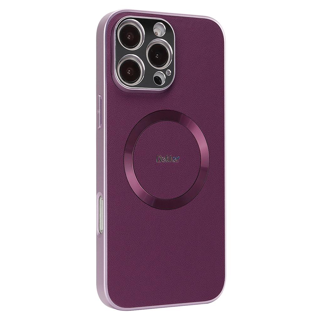 DEKKER For iPhone 16 Pro Case Compatible with MagSafe PU+TPU Phone Back Cover