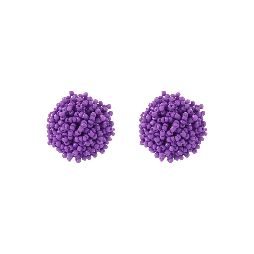 Summer Ethnic Style Bohemian Rice Bead Temperament Stud Earrings, Simple Niche Retro Handmade Earrings