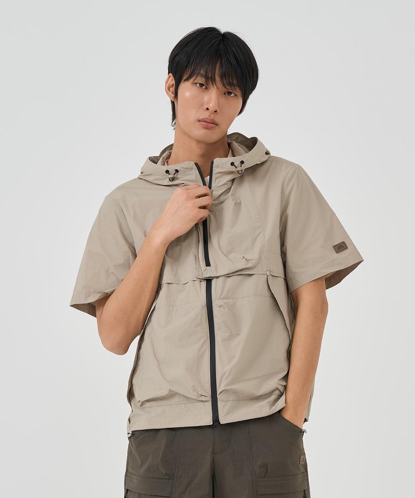 Bbc Earth Rivet Hoodie Short Sleeve Jacket_Cream