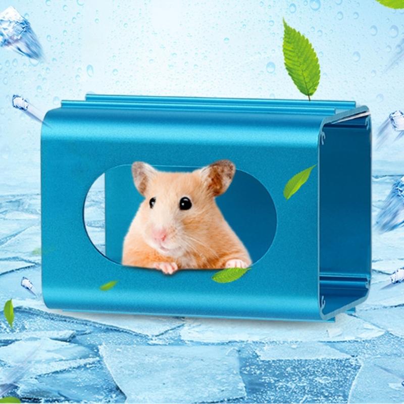 Aluminum Cooling House For Hamsters Rabbits Small Pet Durable Design Excercise Toy