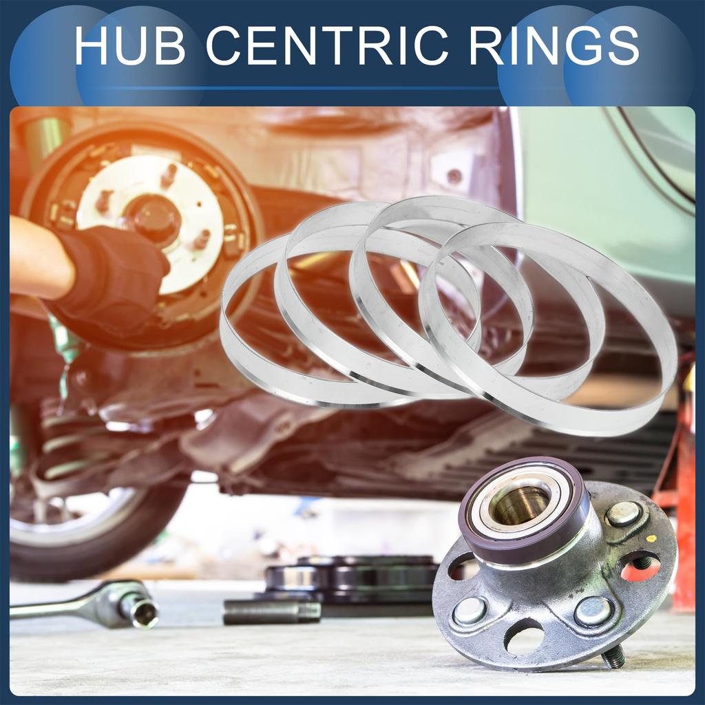 INFINAUTO Hub Centric Rings 72.6mm Inner To 74.1mm Outside Diameter Vehicle Wheel Hub Rings Aluminum Alloy 4pcs