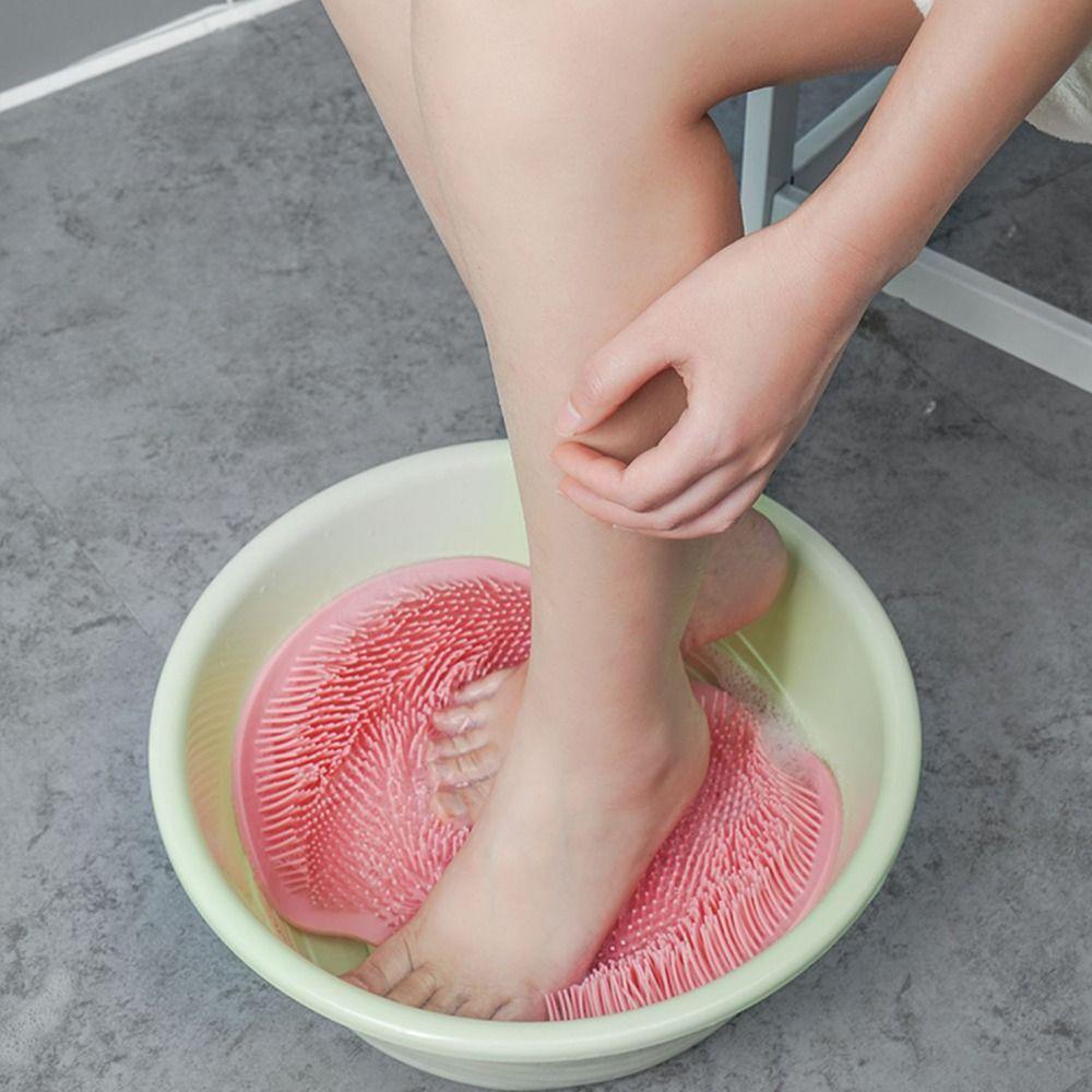 Suction Cup Shower Feet Cleaner Anti-Slip Back Scrubber Exfoliating Foot Brush  Massage
