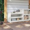 Kitchen Cabinet MEPPEL White 106 X 55 X 64 Cm Solid Pine Wood