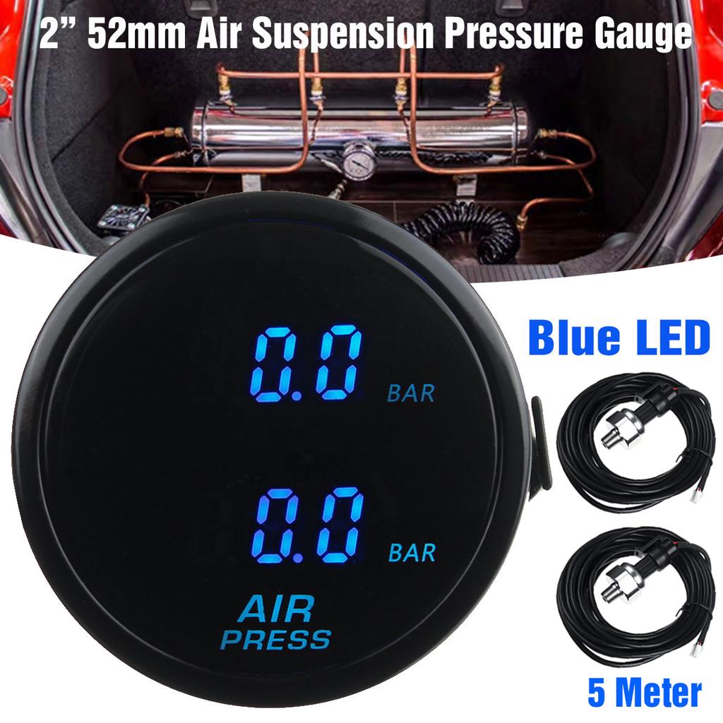 Buy 2Inch 52mm Dual Air Suspension Gauge Air Ride Air Pressure Gauge ...