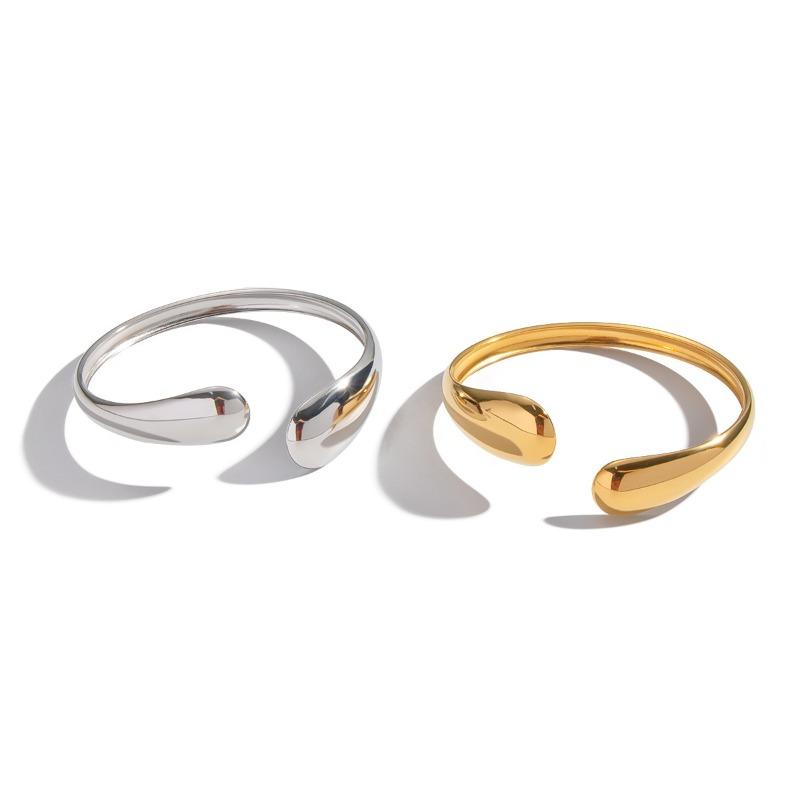 European and American Fashion Stainless Steel Bracelet Geometric Design Glossy Surface Bracelet 18K Gold Titanium Steel Non-fading Jewelry