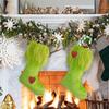 Christmas 2025 Green Gift Bag Home Party Supplies Handicrafts Xmas Tree Ornament Velvet Socks DIY Festival Decorations