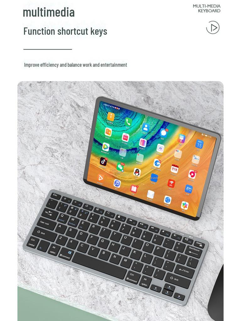 Leises, wiederaufladbares Bluetooth-Tastatur- und -Maus-Set für Büro, Gaming und den Heimgebrauch