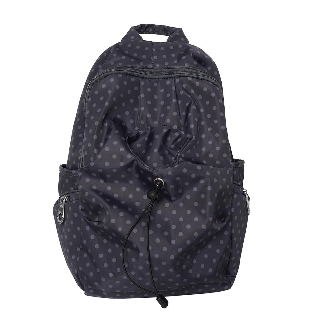 Schoolbag Korean Polka Dot Multi-pocket Backpack Light Commuter Travel Nylon Waterproof Backpack Student Class Leisure Schoolbag