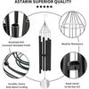 Wind Chimes Outdoor Deep Tone, 36-inch Large Wind Chimes,Memorial Wind Chimes with 6 Aluminum Tubes Sympathy for Mom Dad,Black