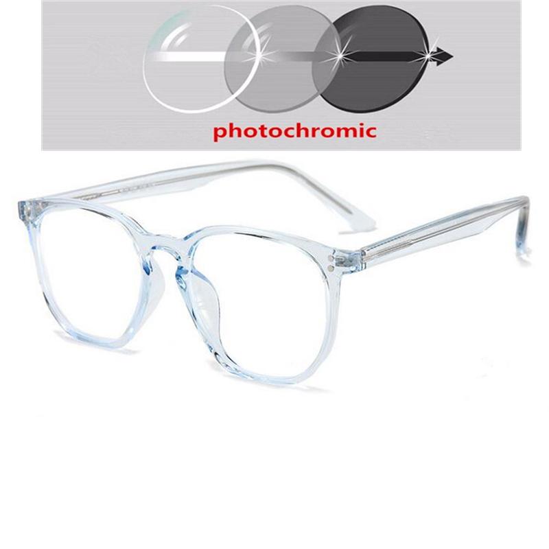 Polygon TR90 Anti Blue Light Myopia Spectacles Retro Rice Nail Frame Protective Eye Prescription Eyeglasses 0 -0.5 -0.75 To -6