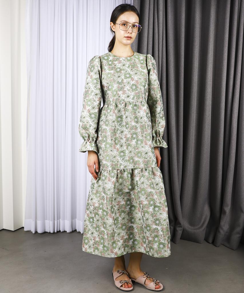 TINABLOSSOM Green Pink Dress