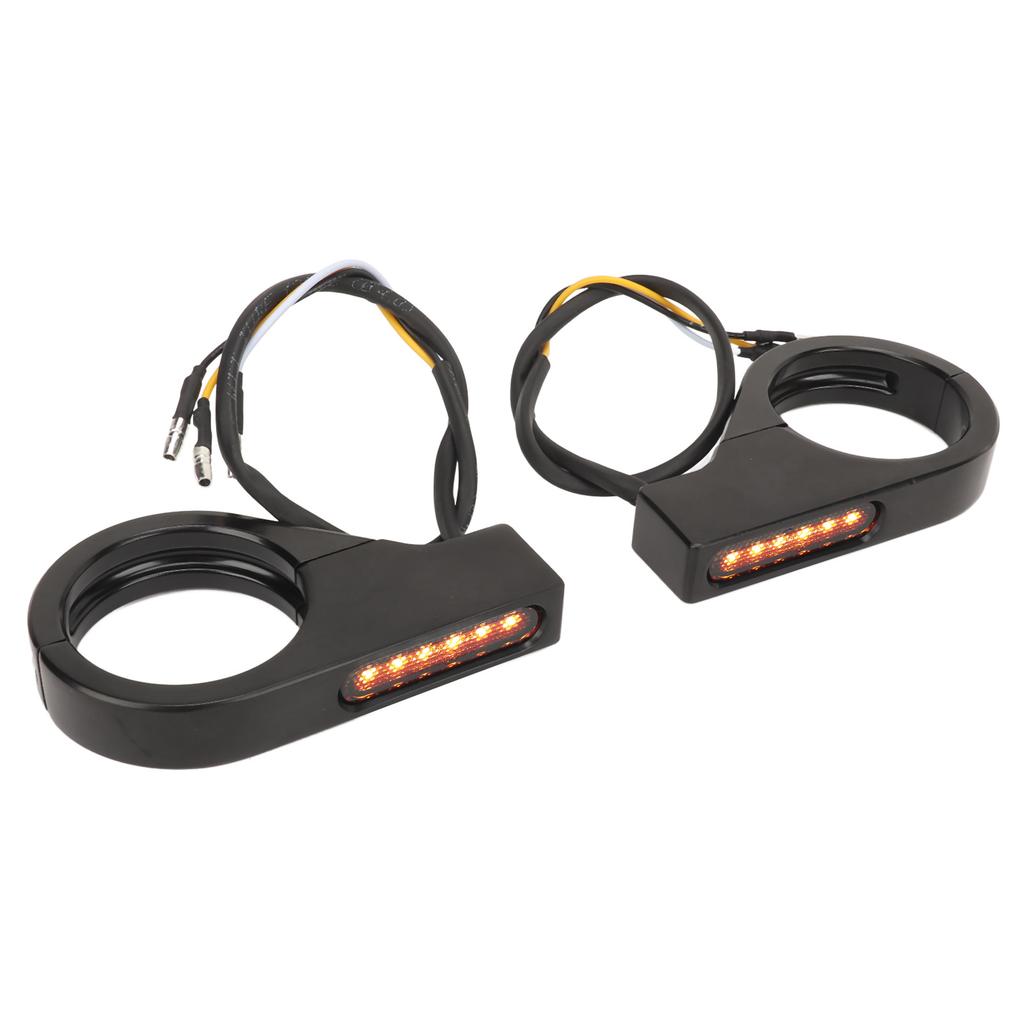 Front Fork LED Turn Signal Light High Brightness Stability Fork Clamp Indicators Lights for 41MM Fork